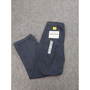 Duck Head Pants Mens 36x32 Blue Cuffed Pleated Classic Wrinkle Resistant